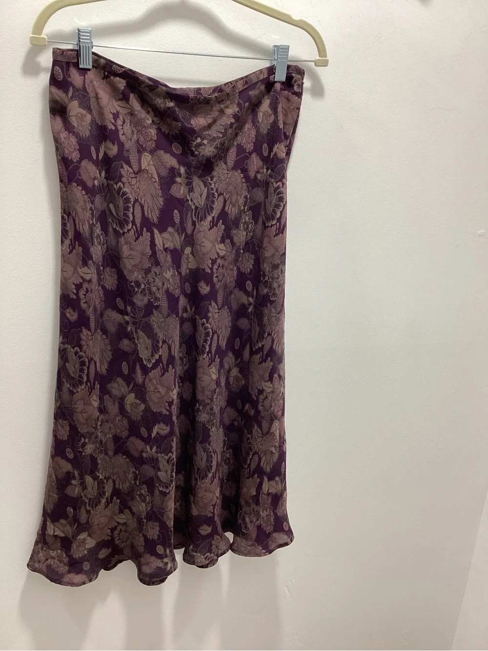 Kate Hill Plum Floral Maxi Skirt Size 8